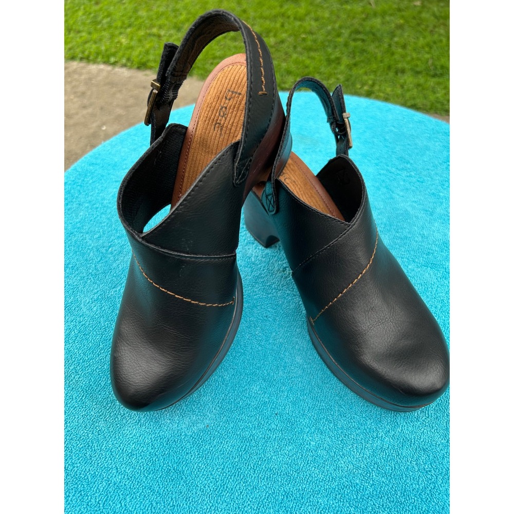 b.o.c. Born Concept Black Slingback Clogs Platform Block Heel Shoes 11M